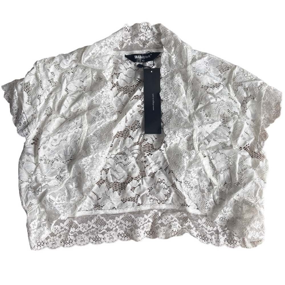 NWT Allegra K Lace Shrug Sz XS